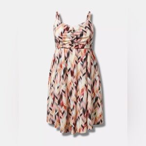 Torrid Multicolor Chevron Midi Dress